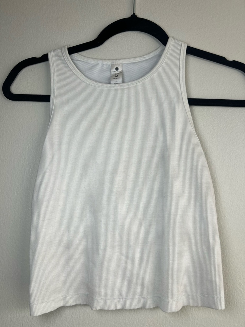 Yogalicious White Ribbed Tank Top